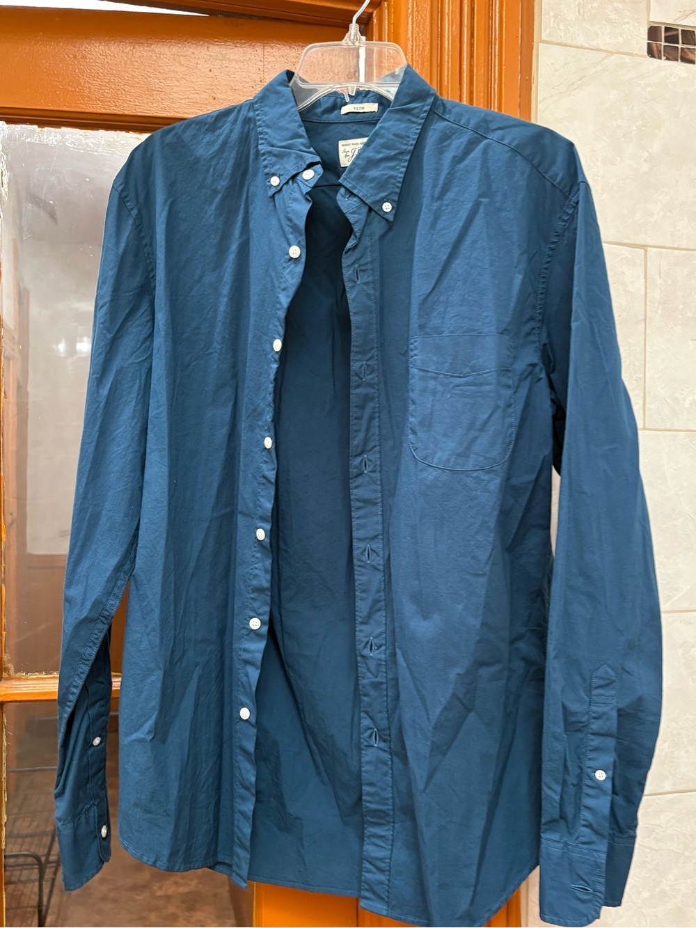 J. Crew Navy Slim Button-Up Shirt